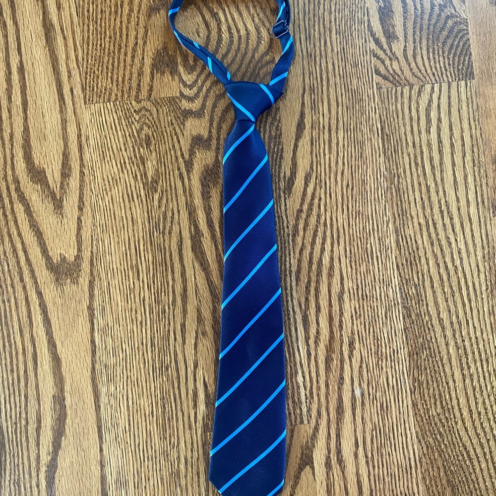 The Children's Place Dark Blue Tie with Sky Stripes